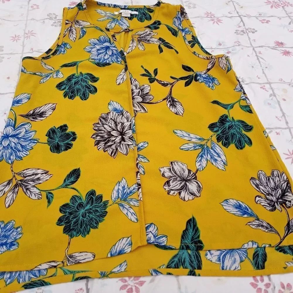 C&e Multicolored Sleeveless Floral Women's  Blouse Size S